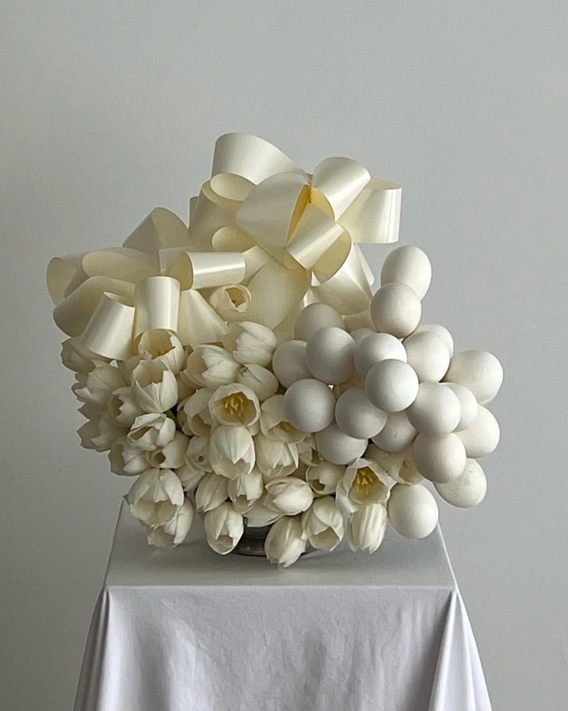 tulips, eggs & bows